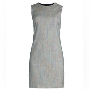 Theory Gray Sleeveless Sheath Mini Dress